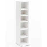 thumbnail of 6-Fächer Wandregal, Holz weiß, freistehend, schmales Format. 21x20x91 cm | Kadima Design