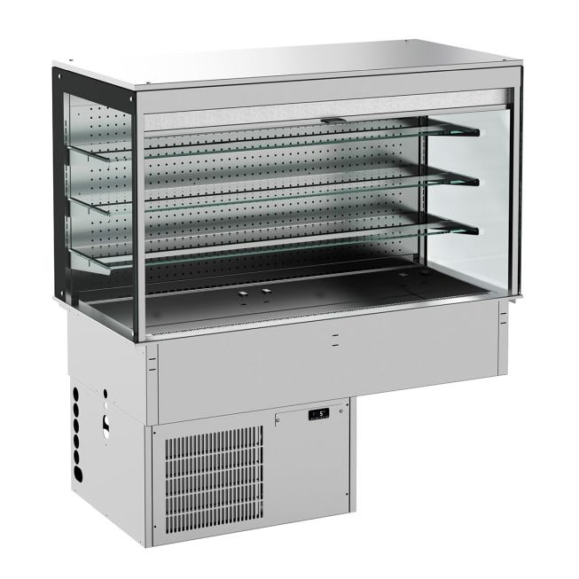 Combisteel inbouwkoelvitrine met nachtafdekking