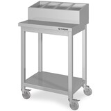 thumbnail of Stalgast Edelstahl Besteck- und Tablettwagen, 655x500x1100 mm, verschweißt