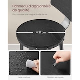 thumbnail of Helloshop26 - Conjunto de 2 banquetas altas com encosto ideais para cozinha estrutura em aço altura do assento de 732 cm fácil 12_0006196