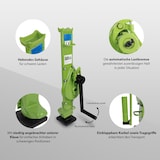 thumbnail of Stockwinde Zahnstangenwinde 1500 kg 60-90 cm Höhe auomatische Bremse große Grundplatte Hubwinde