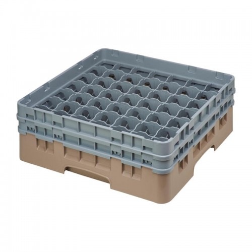 Cambro Gläserspülkorb beige mit 49 Fächern max Glashöhe 13,3cm. Dieser Gläserspülkorb bietet