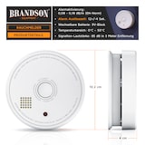 thumbnail of Brandson Rauchmelder 10 Jahre Batterie - 9V Blockbatterie - Smoke Detector - wechselbare Batterie - Gerät wiederverwendbar - DIN EN 14604 2005