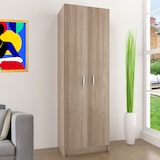 thumbnail of Alphabet Armadio Armadietto Multiuso A Colonna con 2 Ante e 8 Ripiani Ingresso Camera da Letto 59 x 37 x 180 Cm Colore Rovere Chiaro
