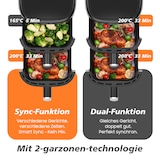 thumbnail of XXL Double Stack Heißluftfritteuse 10L Dual-Zone Airfryer 2700W – 2 Vertikale Kammern, 6 Programme, LED Touchdisplay, Fettarme Fritteuse ohne Öl