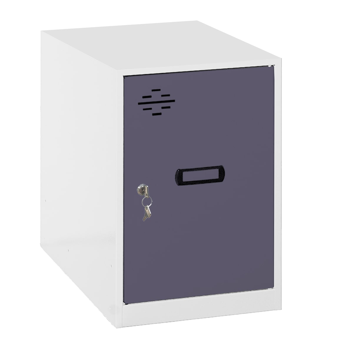 Metallschrank mini zerlegt WEISS/ANTHRACITE 475x400x500 mm (Höhe x Länge x Breite)