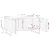 thumbnail of Mesa de centro madera maciza de mango negra 80x50x40 cm