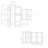 thumbnail of EBERTH 3" Accoppiamento Storz Accoppiamento di Aspirazione, Storz B, Raccordo per Tubo Flessibile in 3 Pollici, Ugello del Diametro del Tubo 75mm