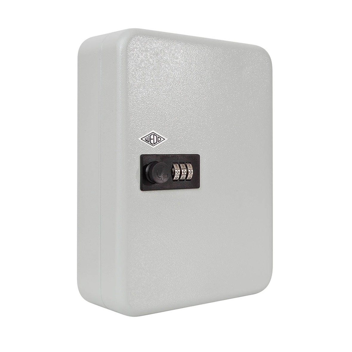 WEDO 10242437 Schlüsselschrank mit Zahlenschloss, für 24 Schlüssel, pulverbeschichtetes Stahlblech, lichtgrau