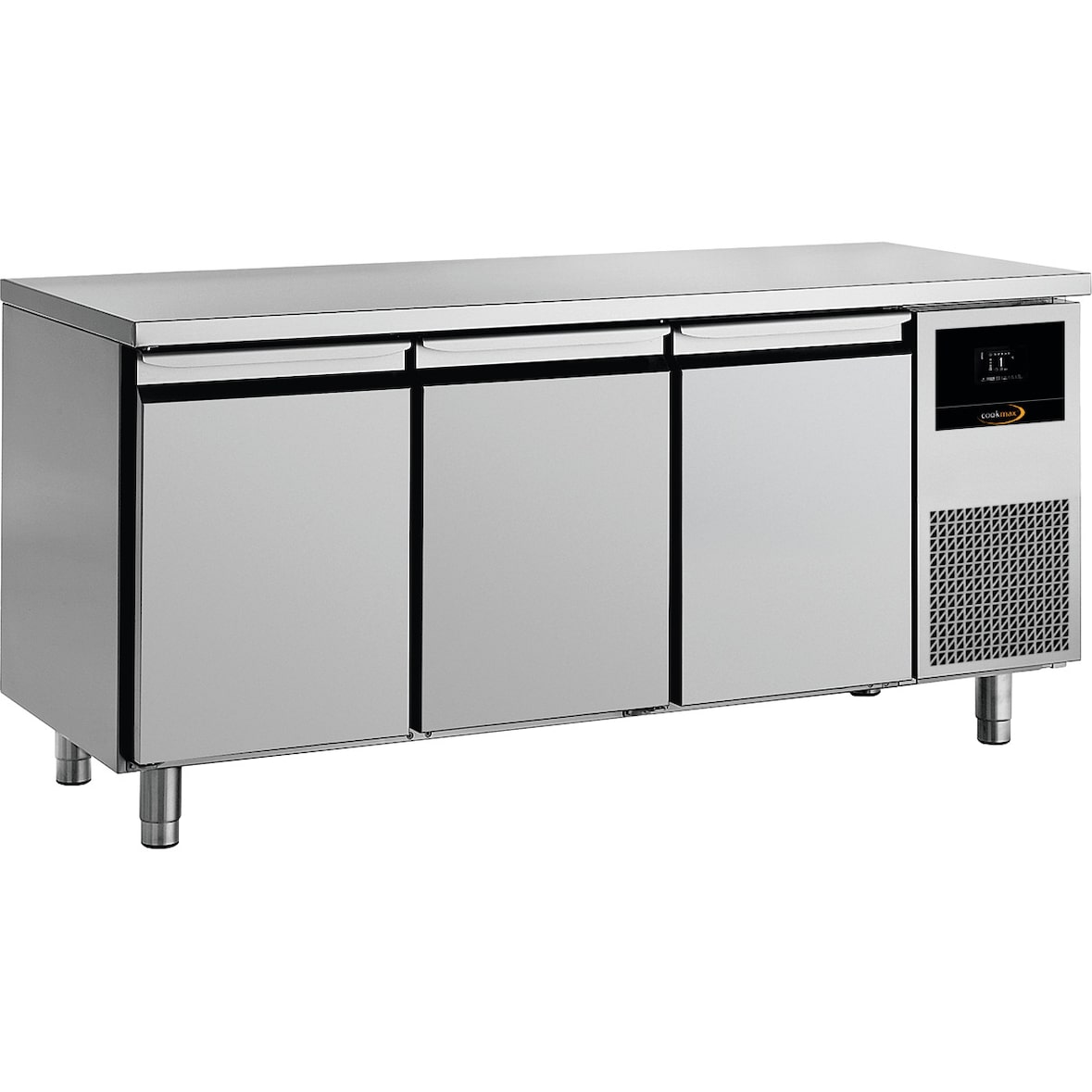Cookmax Kühltisch GN 1/1 mit
3 Türen, ohne Aufkantung