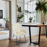 thumbnail of SVITA JOSIE Dining set van 2 eetkamerstoelen Keukenstoelen Gestoffeerde stoelen stoffen bekleding wit