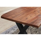 thumbnail of SAM® Esstisch Baumkante massiv Akazie nuss 220 x 100 X-Gestell schwarz XANTEN