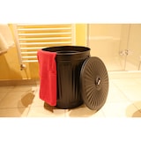 thumbnail of Jinfa kleiner Mülleimer mit deckel vintage Komposteimer Küche Metall retro Oscar Tonne Metalleimer schwarz klein Ø 21,5 cm - 7L