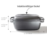 thumbnail of STONELINE® XXL Bräter 43 x 26 cm mit Deckel, Induktion und backofengeeignet, Antihaftbeschichtung, grau