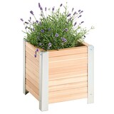 thumbnail of Wilk Pflanzgefäß Lärche, Quadrat, silber-alu