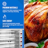 thumbnail of Royal Catering - Royal Catering Rôtissoire poulet - à gaz - 5 broches - avec éclairage et roues Rôtissoire professionnelle Broche à poulet