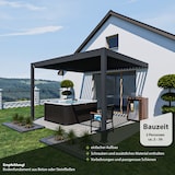 thumbnail of Weide Deluxe | Wand Pergola | Voll Aluminium | 3,6 x 4 M | Lamellendach anthrazit