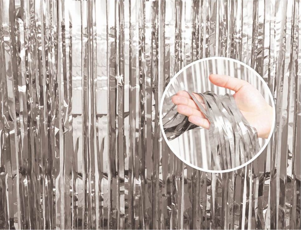 Vorhang Silber metallic