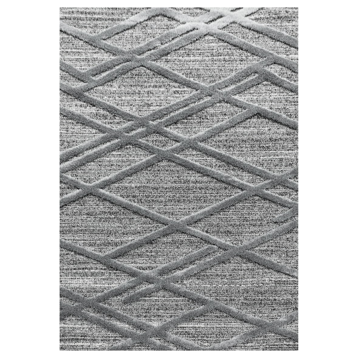 Teppich Wohnzimmer 3D Boho Modern Waschbar Strapazierfähig Esszimmer OEKO-TEX Grau 120x170 cm Schadstoffgeprüft – GENF von Kadima Design