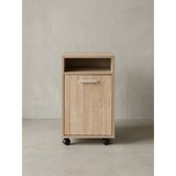 thumbnail of Rollcontainer Sonoma 33x60x38cm Schubladenschrank Büro, Schreibtischcontainer mit Tür & Ablage, Bürocontainer mit Rollen, Kleiner