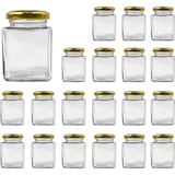 thumbnail of 20x Barattolo in Vetro Quadrato per Spezie da 100ml con Coperchio - Barattoli per Organizzare la Cucina - Spezie, Marmellata, Yogurt