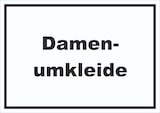 thumbnail of Damenumkleide Schild mit Text waagerecht A4 Rückseite selbstklebend