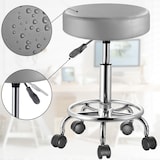 thumbnail of CASARIA® Drehhocker Höhenverstellbar Dicke Polsterung Grau