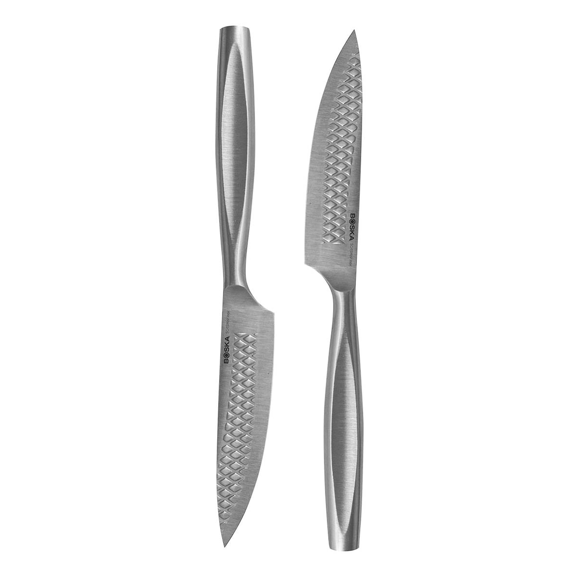 Boska Steakmesser-Set Monaco+ / 2er-Set / Edelstahl-Messerset / Zum Schneiden von Fleisch(ersatz), Fisch und Gemüse / Non-stick