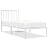 thumbnail of vidaXL Metallbett ohne Matratze mit Kopfteil Weiß 75x190 cm