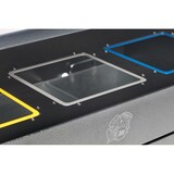 thumbnail of PROREGAL Robuste Wertstoffsammlstation 3-Fach-Einwurf | 300 Liter, HxBxT 118,5x89x50cm | Verzinkter Stahl | Grau | Mülleimer Abfalleimer Müllkorb