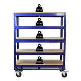 thumbnail of Etagenwagen 750kg 115x90x45 cm 5 Ebenen blau Transportwagen Magazinwagen Kommissionierwagen