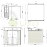 thumbnail of Weide Gartenhaus | Aluminium & WPC | Gerätehaus mit Doppeltür | 218x218x226 cm | Wetterfest in Anthrazit