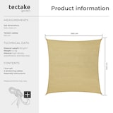 thumbnail of tectake vela ombreggiante quadrata in polietilene, beige - 540 x 540 cm - 402607