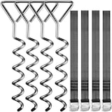 thumbnail of 8tlg. Bodenanker-Set - 4 Bodenanker + 4 Spanngurte