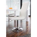 thumbnail of SalesFever Essgruppe 5-tlg. | 180 x 90 cm | 1x Tisch Hochglanz | 4x Drehstuhl Kunstleder + Gestell Metall | weiß-chrom