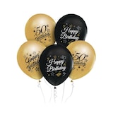 thumbnail of 50. Geburtstag schwarz gold 5 Luftballons