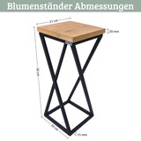 thumbnail of DELUKE® Blumenständer Holz Metallgestell KABRI - 50cm hoch, Eichenholz | Dekoständer für Blumen Pflanzenregal Pflanzenständer