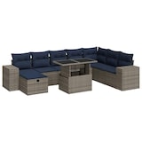 thumbnail of vidaXL 9-tlg. Garten-Sofagarnitur mit Kissen Braun Poly Rattan Akazie