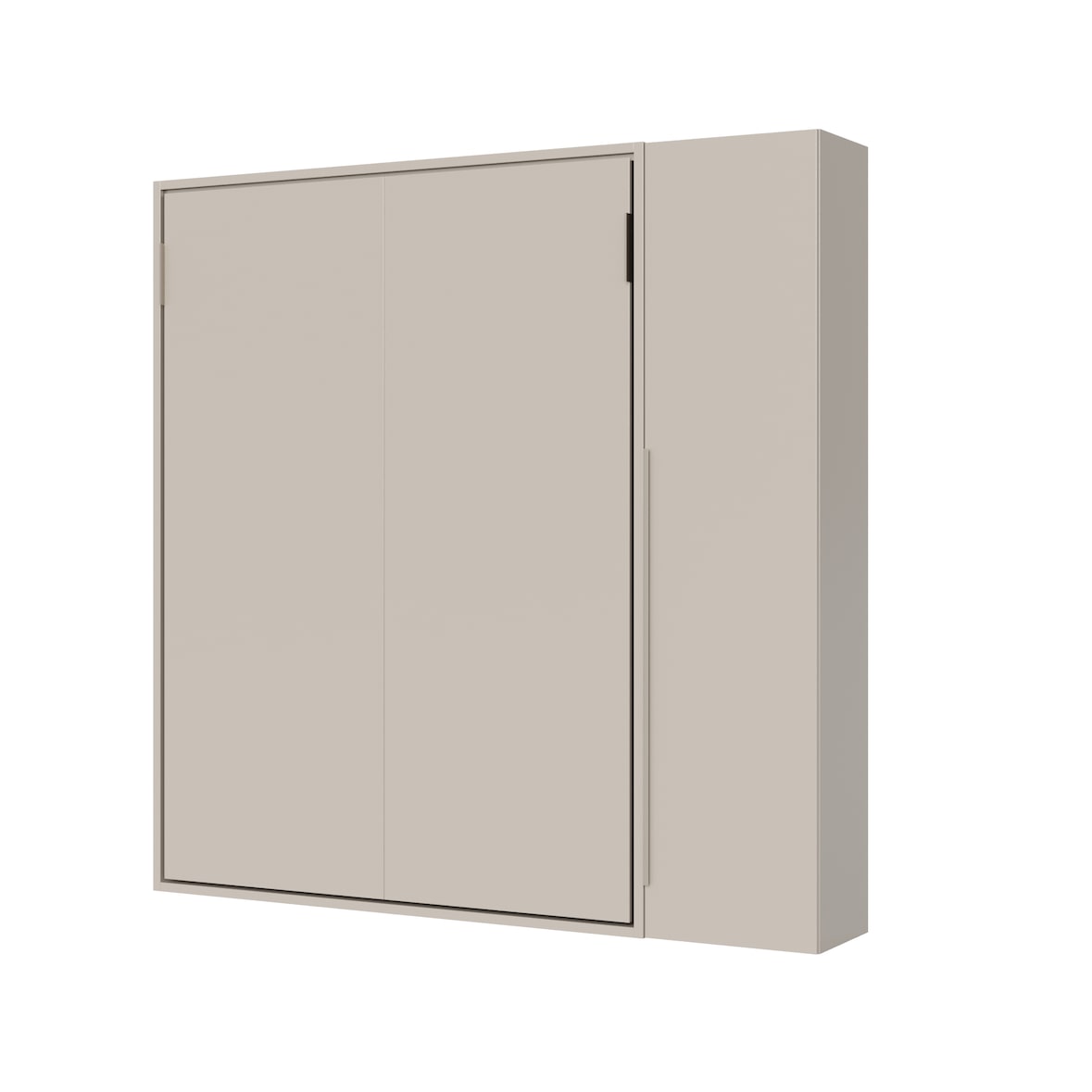 Cama de casal dobrável vertical Versia 160 com guarda-roupa direito de 1 porta Argilla