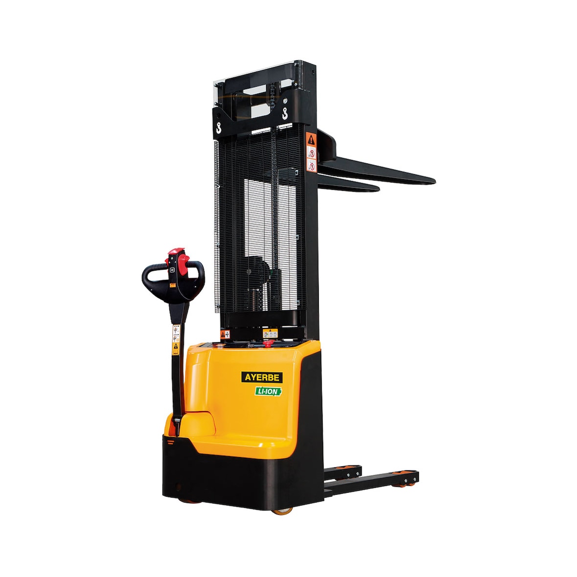 Empilhador Elétrico 1200 kg Elevação Livre 3,5 m com Bateria Lítio e Rodas PU