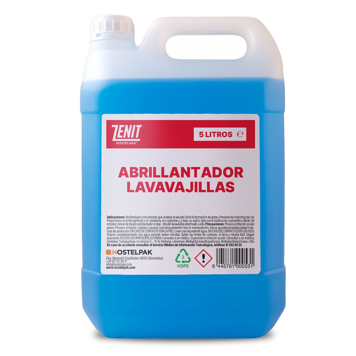5L - Abrillantador lavavajillas industrial - Acabado brillante - Uso profesional