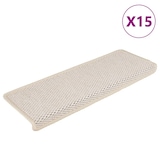 thumbnail of vidaXL Treppenmatten Selbstklebend Sisal-Optik 15 Stk. 65x21x4cm Creme