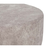 thumbnail of 2er-Set Hocker HWC-C22, Sitzhocker Schminkhocker, höhenverstellbar Ø 35cm ~ Wildlederimitat, vintage grau