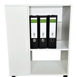 thumbnail of Druckertisch Büro Rollen Druckerständer Organizer Rollschrank LEON weiß