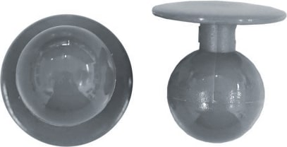 EXNER Kugelknöpfe Farbe grau (12 Stück)