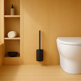 thumbnail of Relaxdays Toilettenbürste Wandmontage, zum Kleben, HxBxT: 40,5 x 9 x 10 cm, WC-Bürste, Edelstahl, Kunststoff, silber