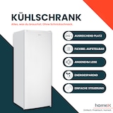 thumbnail of homeX Kühlschrank ohne Gefrierfach groß, freistehender Vollraumkühlschrank - 242 Liter, leise, weiß, CS2421E-W