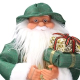 thumbnail of Vacchetti Babbo natale in tessuto oro verde cm27x14h60