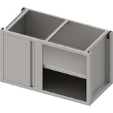 thumbnail of Eckunterschrank Boxversion 2.0 mit Flügeltür, für Beine/Sockelrahmen, Teil 1/2 für 640 mm Anbautiefe 1300x540x660 mm