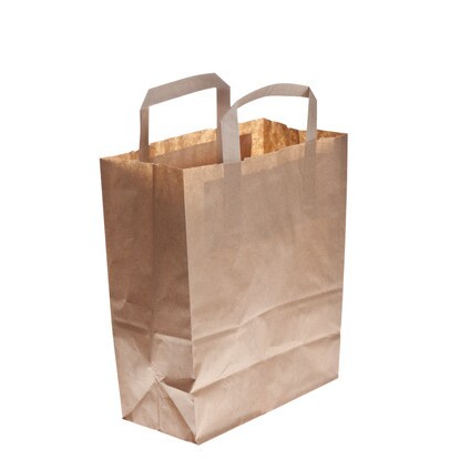 250 Papiertragetaschen Biotüten Kraft braun 18+8x22cm 70g/m²